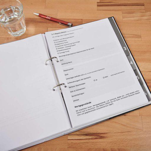 Vorsorgeordner Kapitel Finanzen