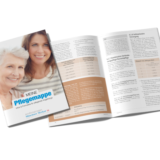 Ansicht innen Pflegemappe Münchner Merkur